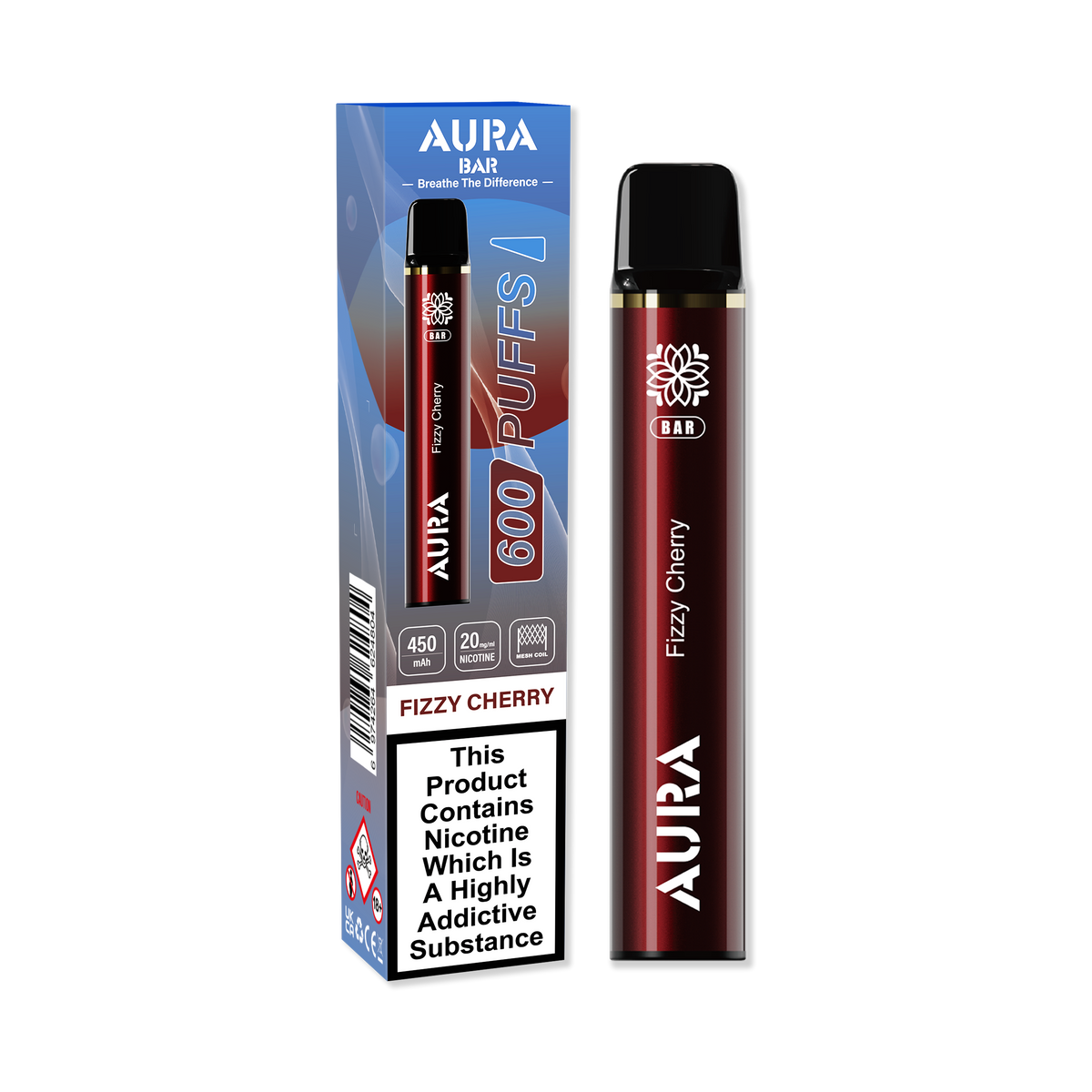 Aura Bar 600 Puffs Disposbale Vape Pod Box of 10