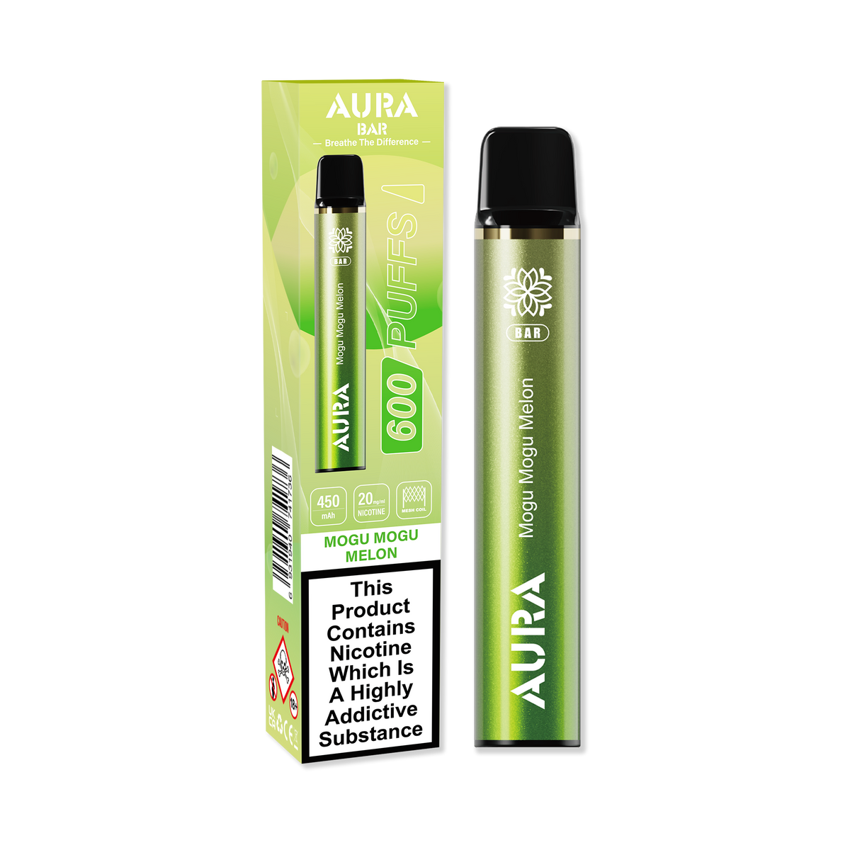 Aura Bar 600 Puffs Disposbale Vape Pod Box of 10