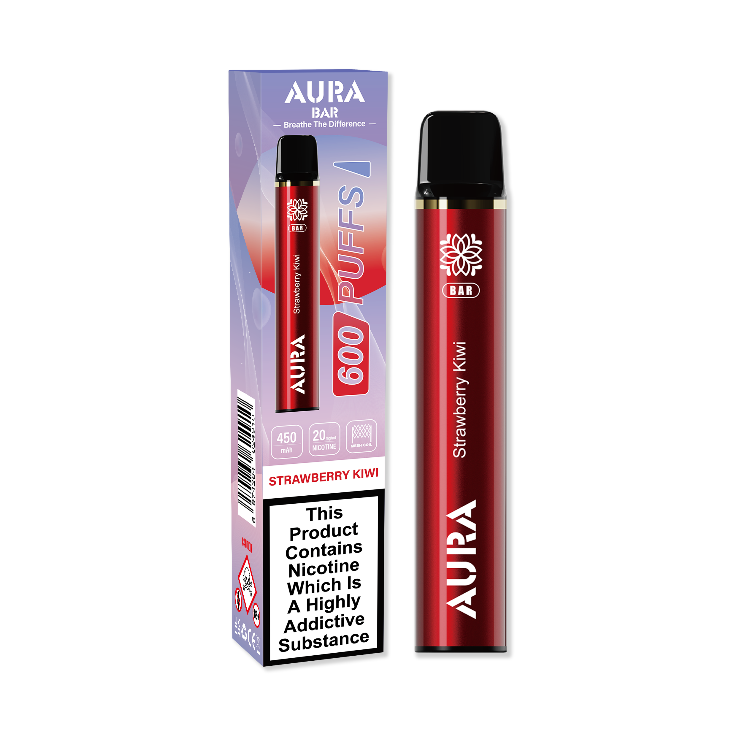 Aura Bar 600 Puffs Disposbale Vape Pod Box of 10 YD VAPE STORE