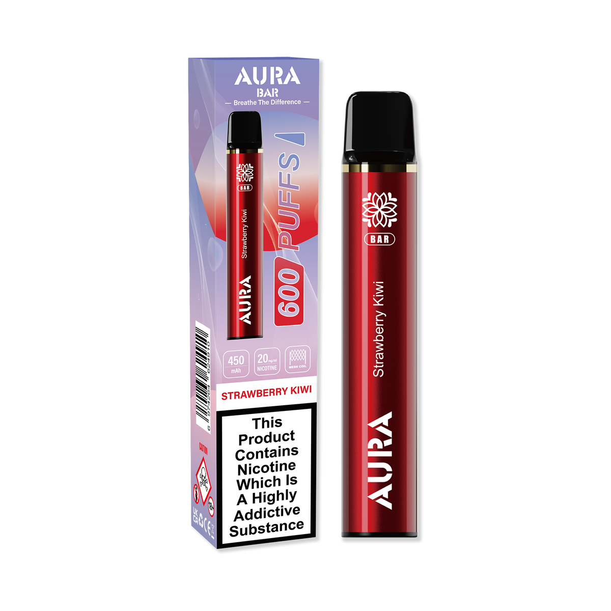 Aura Bar 600 Puffs Disposbale Vape Pod Box of 10