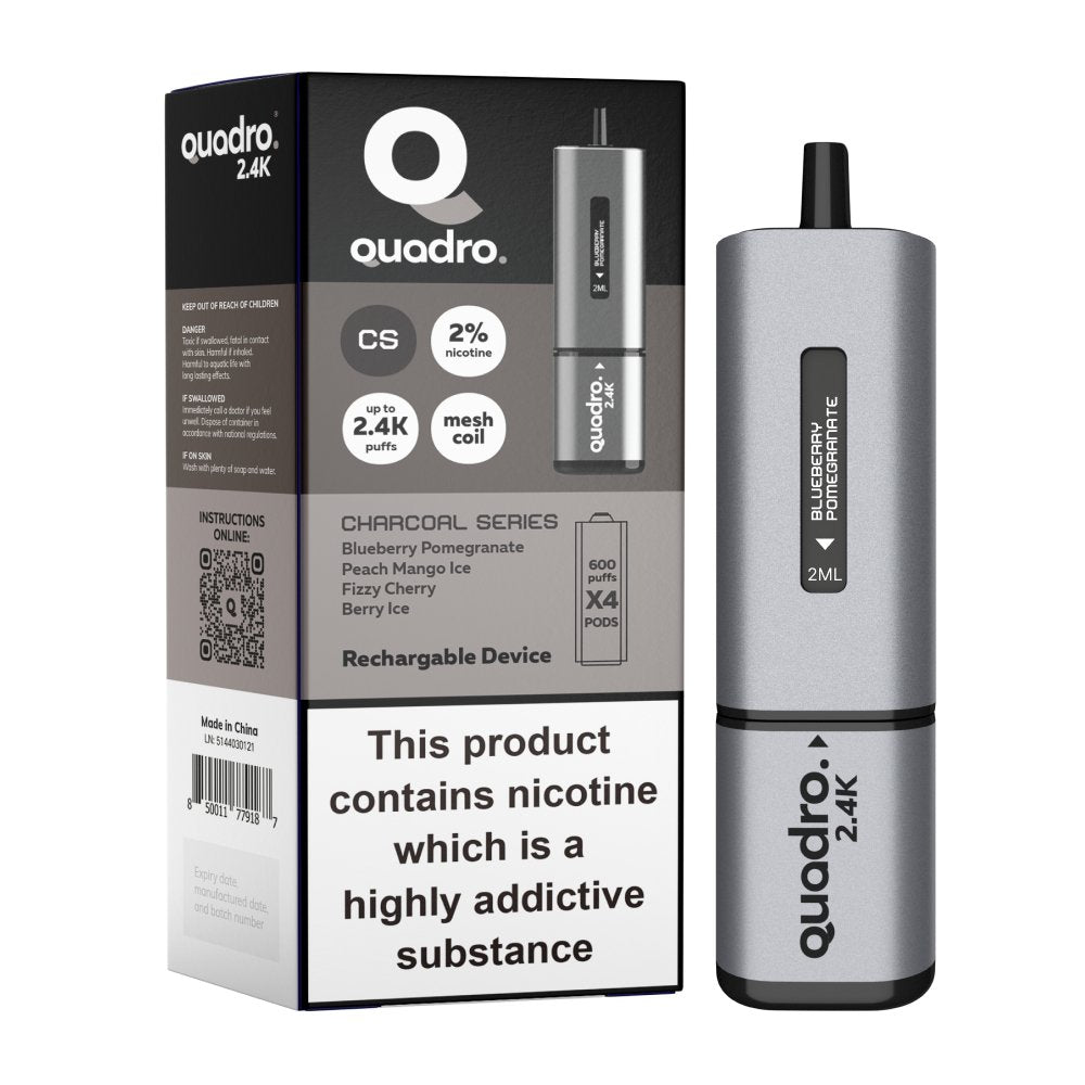 Quadro 2400 Puffs 4 in 1 Disposable Vape Pod Box of 5 - Mcr Vape Distro