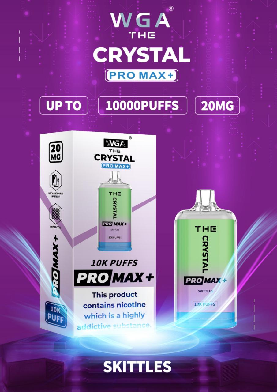 The Crystal Pro Max + 10000 Disposable Vape Pod Device Box of 10 - Loco Vape UK